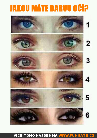Jakou máte barvu očí?