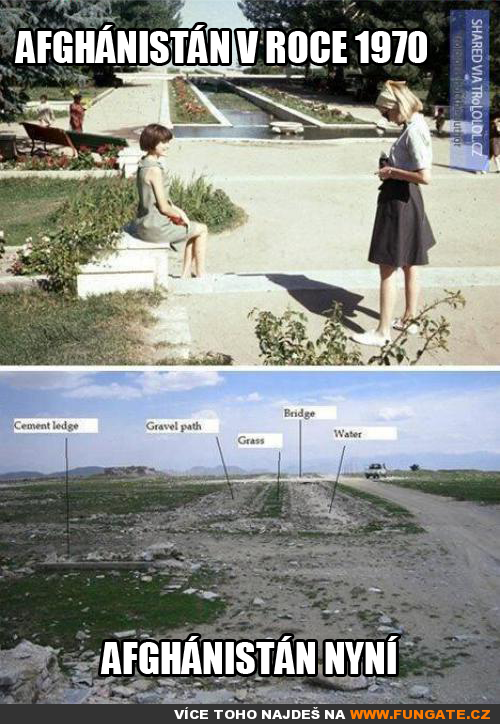 Afghánistán v roce 1970 a nyní