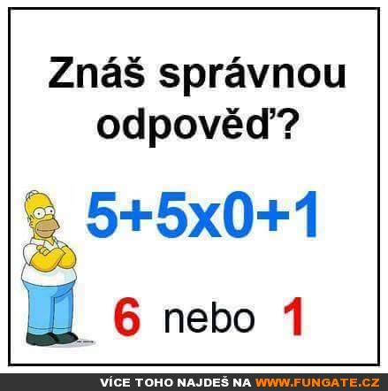 Znáš správnou odpověď?
