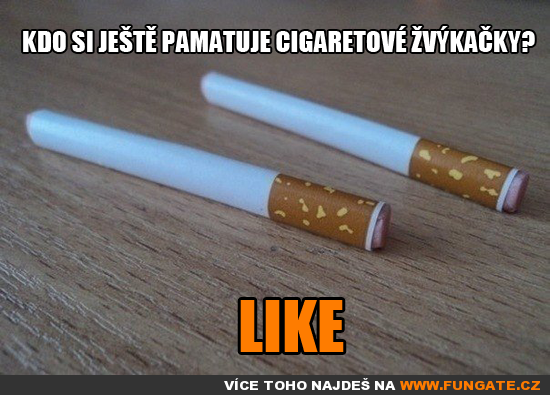 Kdo si ještě pamatuje cigaretové žvýkačky? 