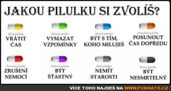 Jakou pilulku si zvolíš?