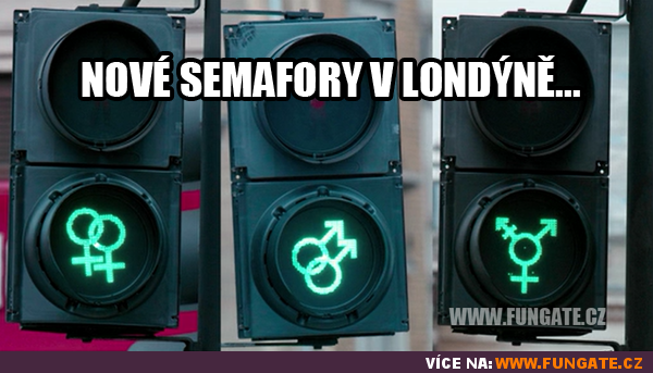Nové semafory v  Londýně...