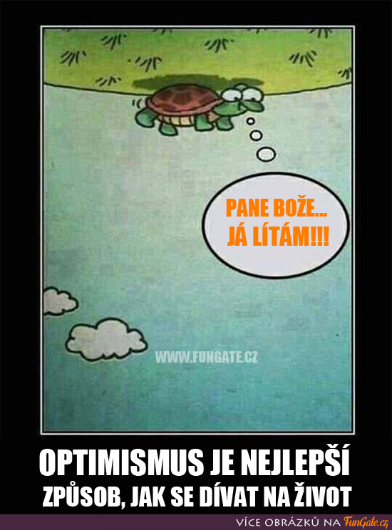 Optimismus je nejlepší způsob, jak...