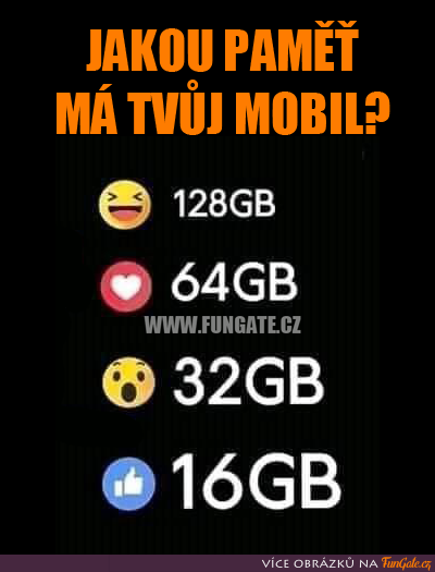 Jakou paměť má tvůj mobil?