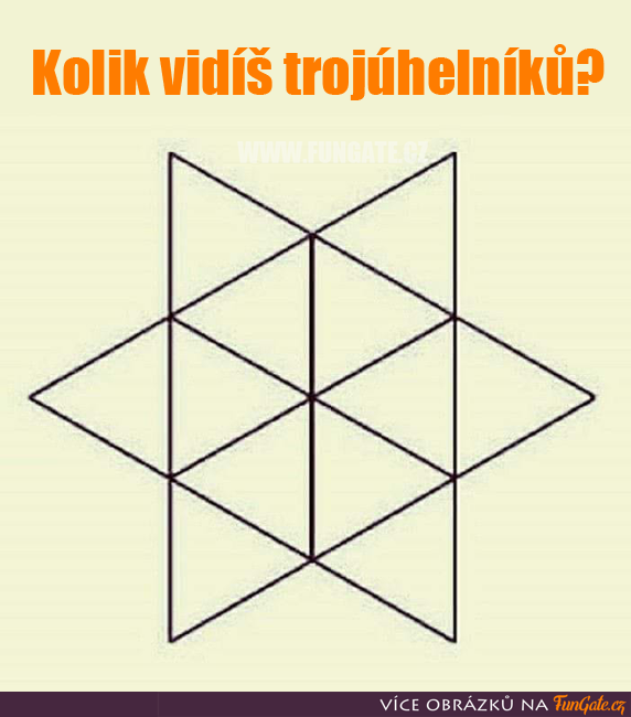 Kolik vidíš trojúhelníků?