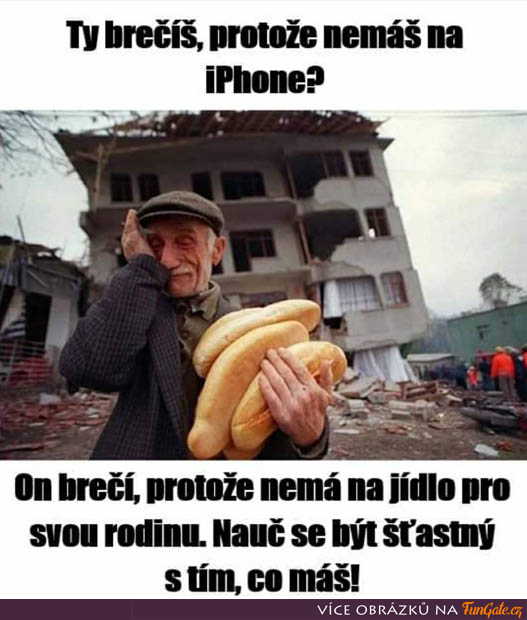 Ty brečíš, protože nemáš na iPhone?