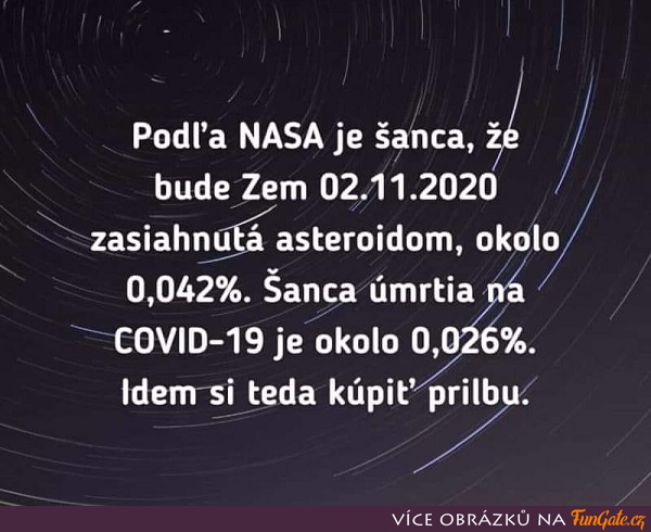 Podle NASA je šance, že bude Země 02. 11. 2020