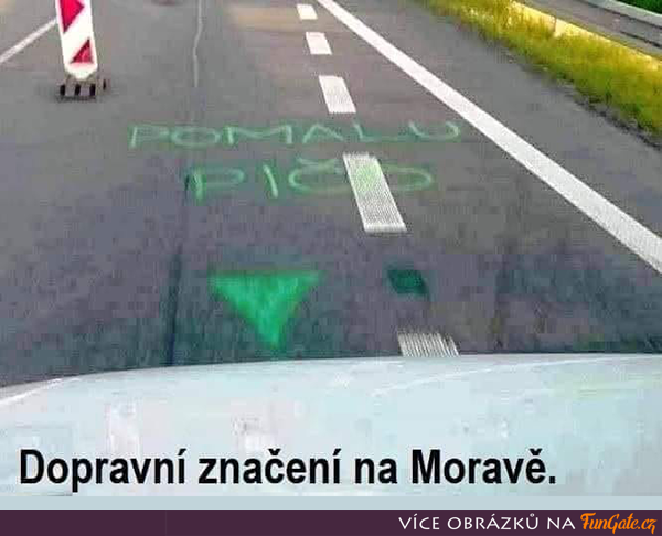 Dopravní značení na Moravě