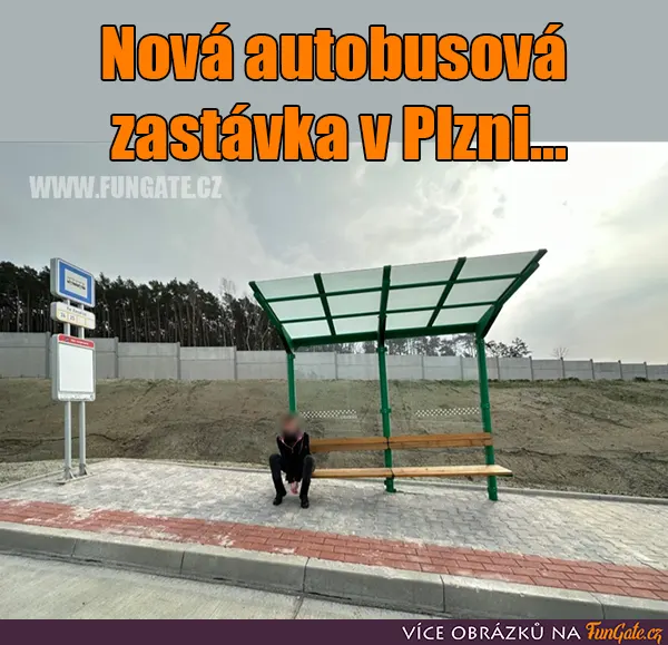 Nová autobusová zastávka v Plzni...