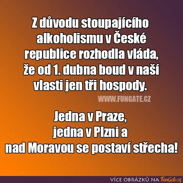 Z důvodu stoupajícího alkoholismu v České republice