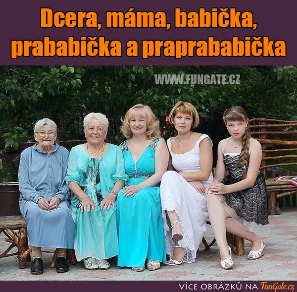 Dcera, máma, babička, prababička