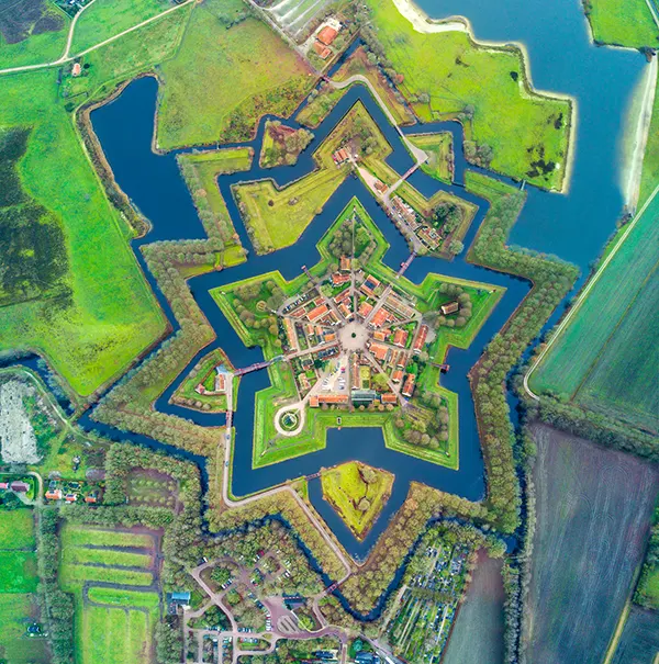 Pěticípá hvězda pevnost Bourtange