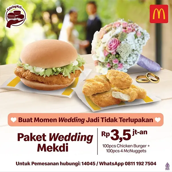 Svatební menu McDonald's v Indonésii