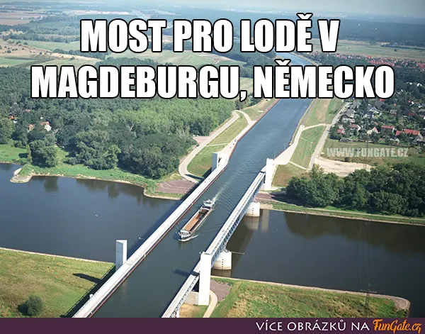 Most pro lodě v Magdeburgu