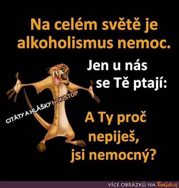 Na celém světě je alkoholismus nemoc