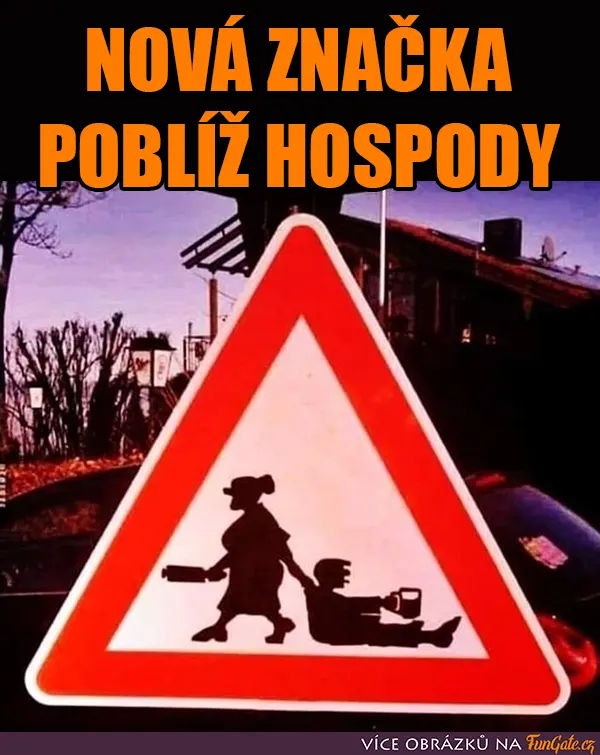 Nová značka poblíž hospody