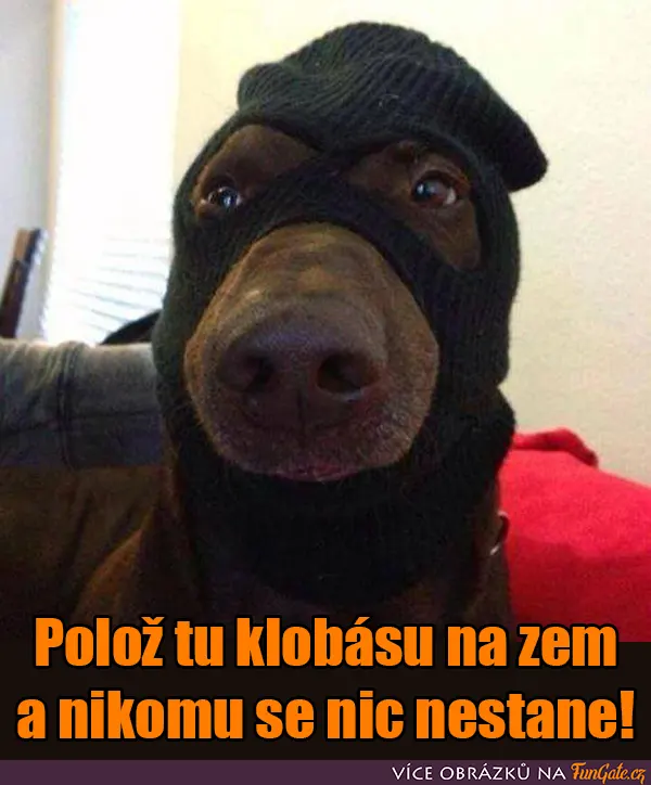 Polož tu klobásu na zem a nikomu