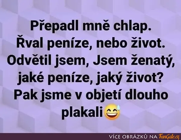 Přepadl mě chlap