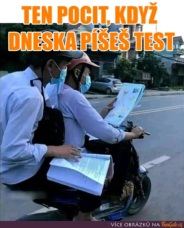 Ten pocit, když dneska píšeš test