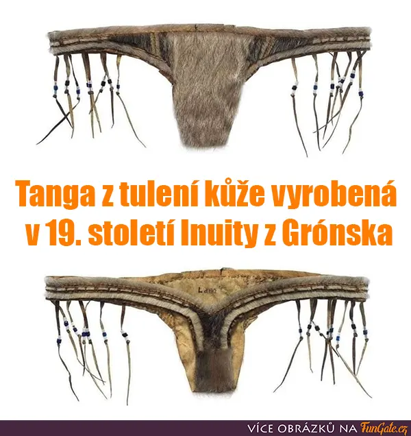 Tanga z tulení kůže vyrobená